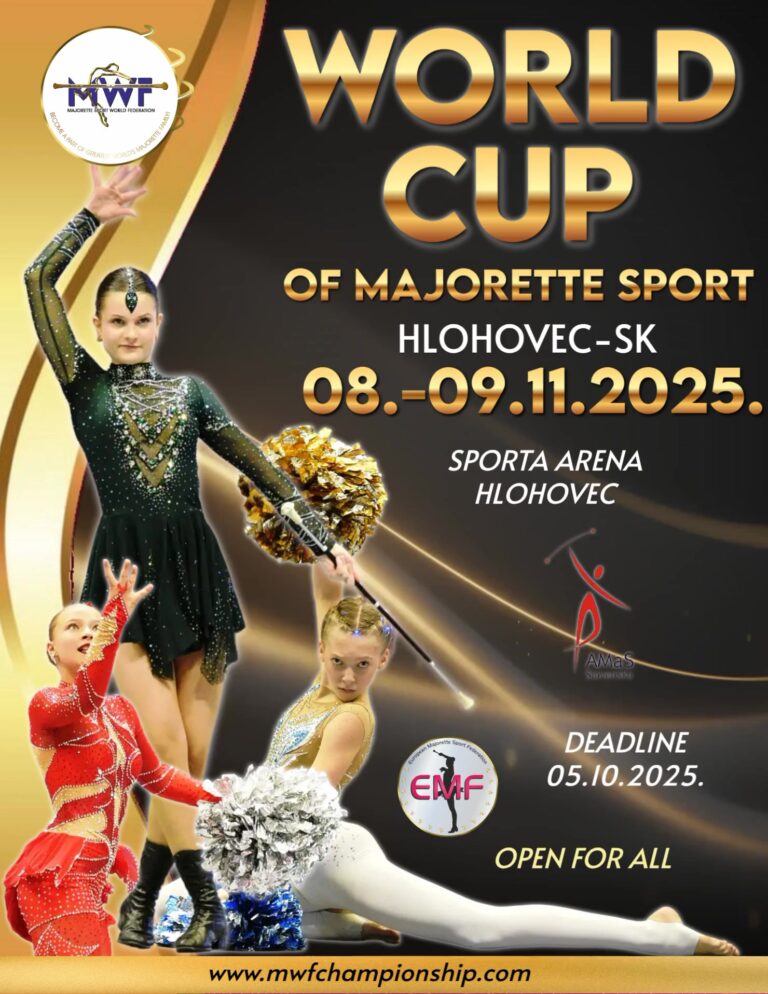 MWF WORLD CUP OF MAJORETTE-SPORT – 08.-09.11.2025. – HLOHOVEC, SLOVAKIA