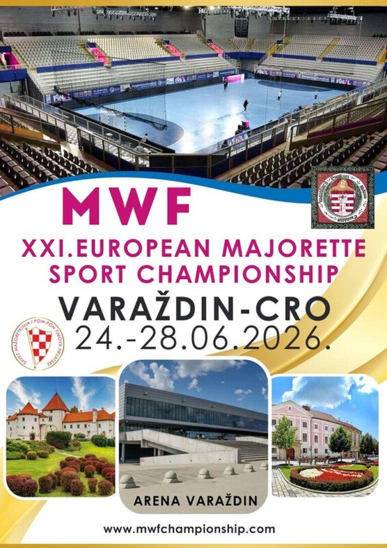 MWF XII. EUROPEAN MAJORETTE-SPORT CHAMPIONSHIP, 24.-28-06.2026., VARAŽDIN, CRO
