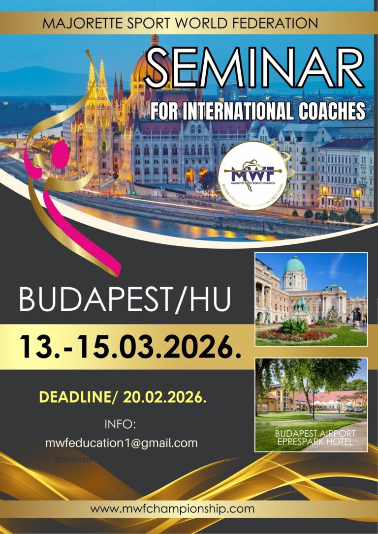 SEMINAR FOR INTERNATIONAL COACHES, 13.-15.03.2026., BUDAPEST, HUNGARY